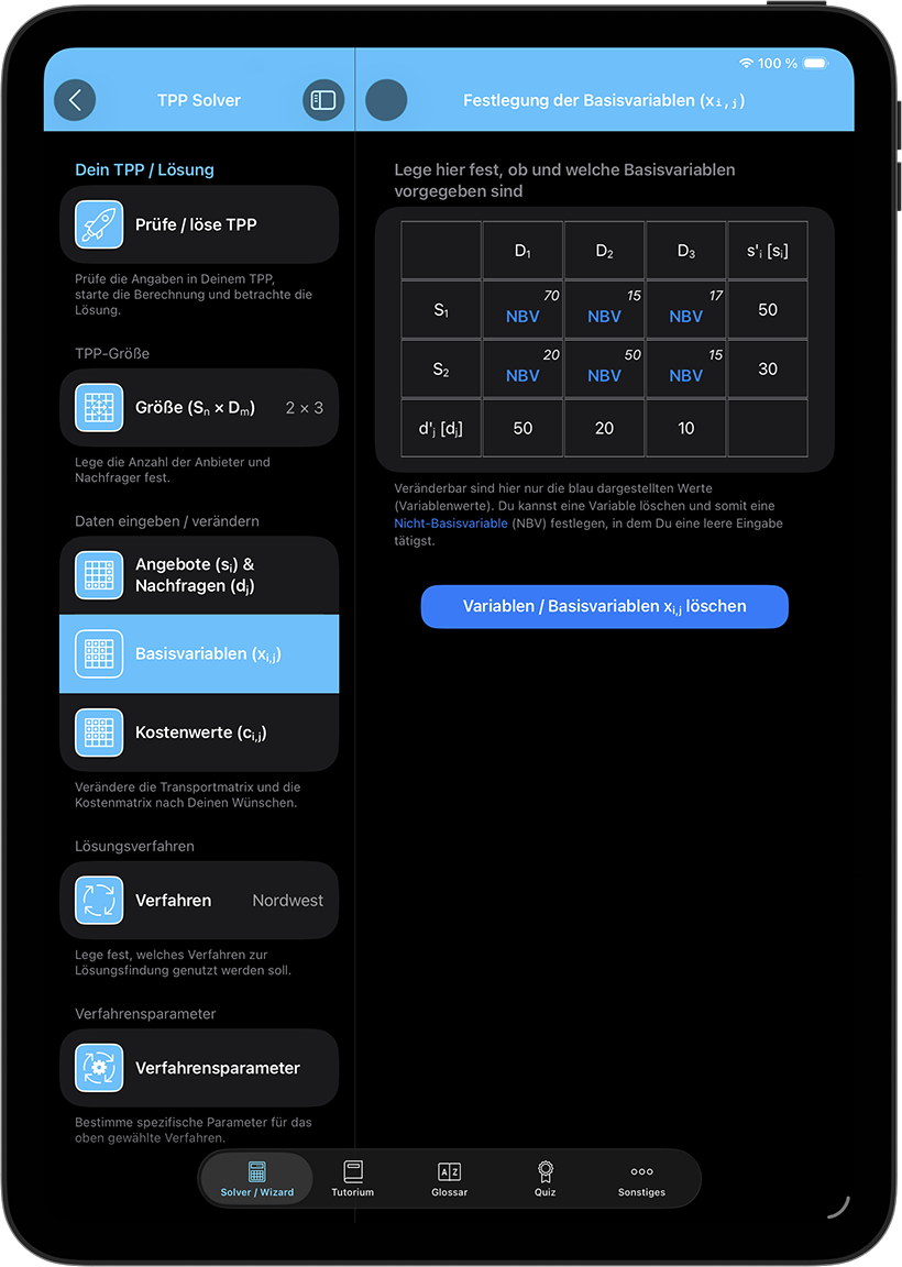 Komfortable Eingabe Deiner TPP