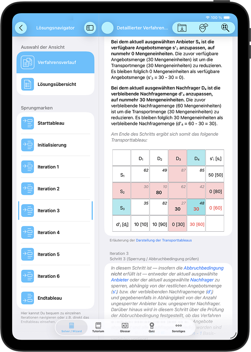 Nachvollziehbare Lösungen