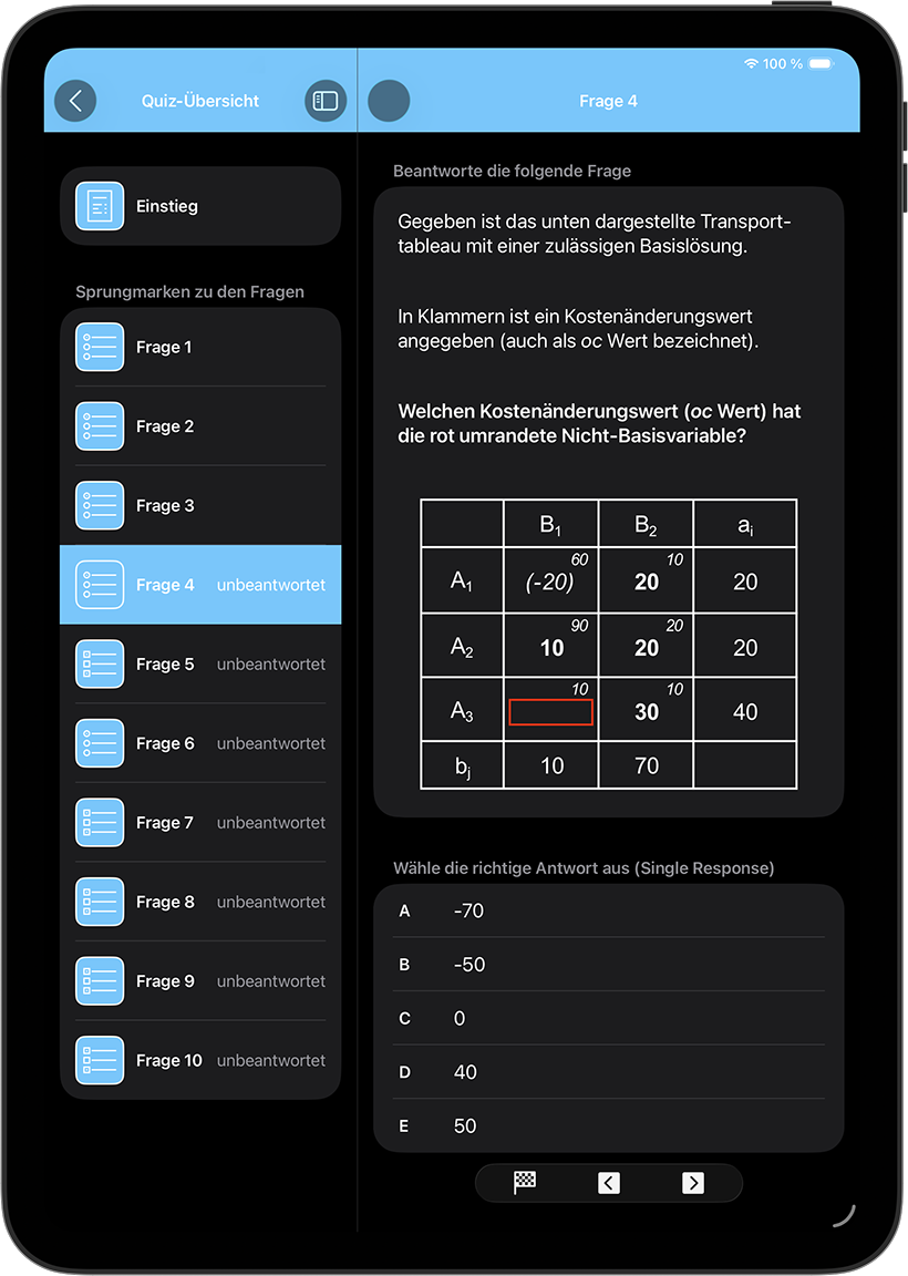 Spiele ein Quiz und sammle Auszeichnungen