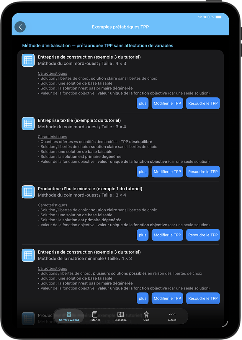 Commence directement ... avec les exemples de TPP