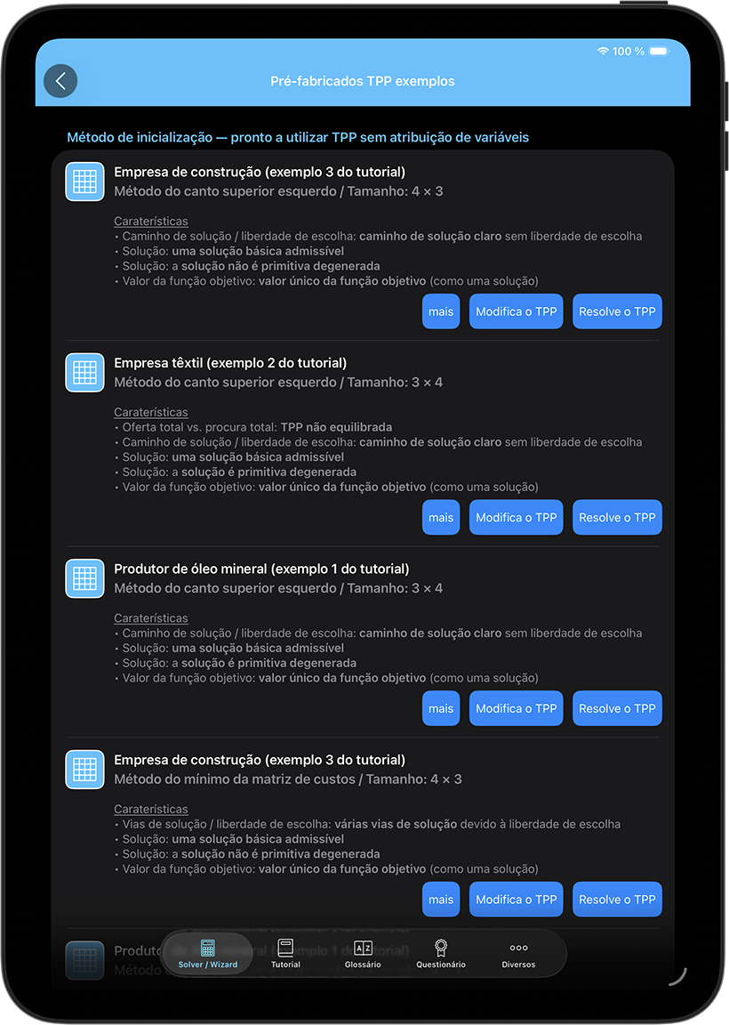 Comece a trabalhar imediatamente ... com os exemplos do TPP